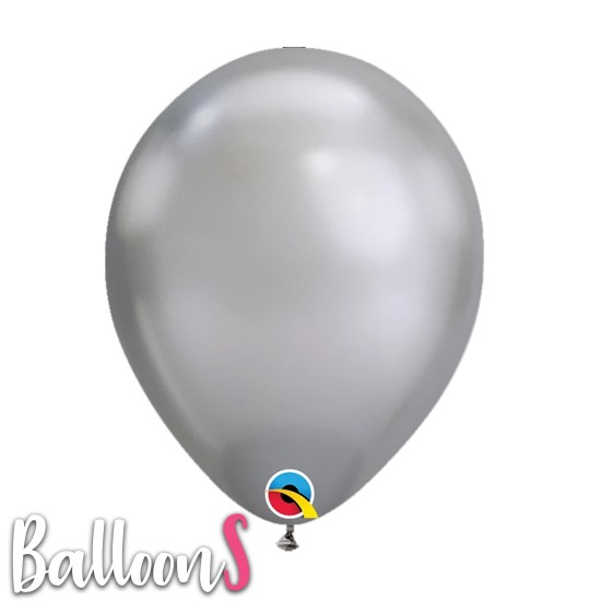 58270  11" Qualatex Chrome® Silver Latex Balloon