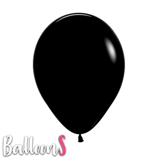 S15 12" Sempertex Black Latex Balloon