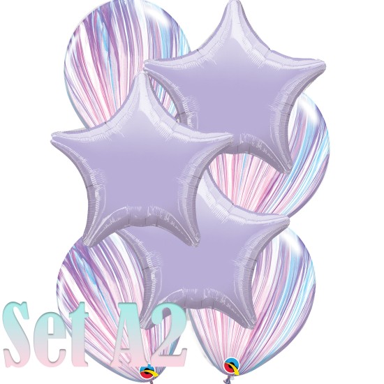 Balloon Set A (5 Color Tones) + 1 Bubble Balloon