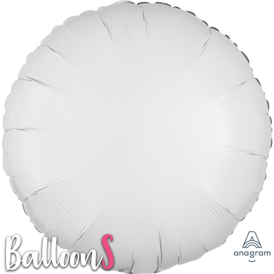 20595 18" Anagram White Foil Circle Balloon