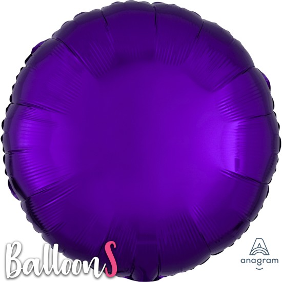 20597 18" Anagram Purple Foil Circle Balloon