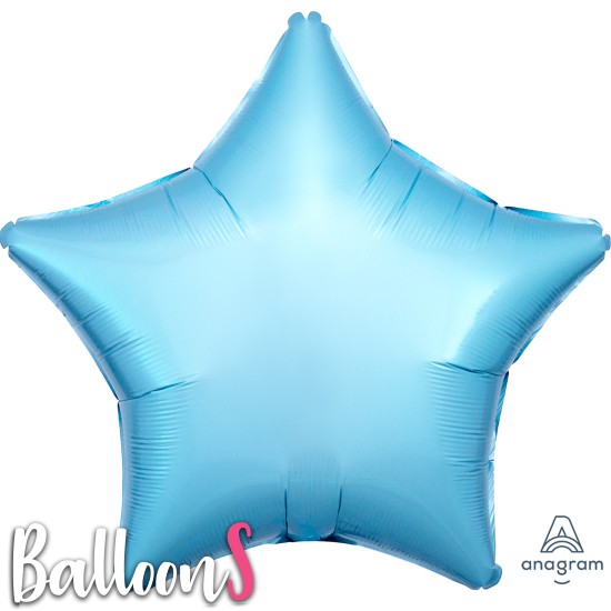 07126 18" Anagram Pastel Blue Foil Star Balloon