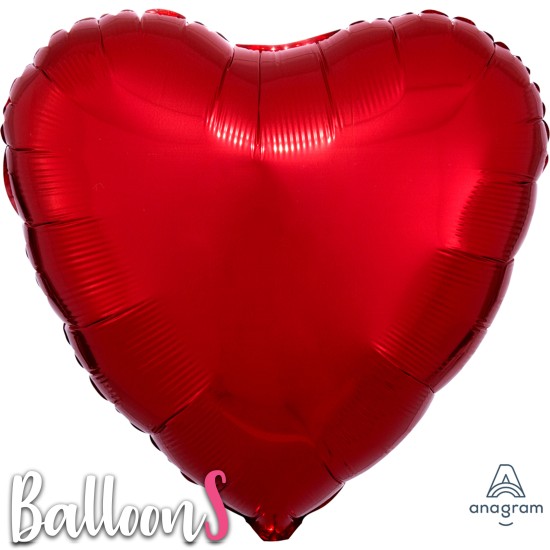 10584 18" Anagram Red Foil Heart Balloon