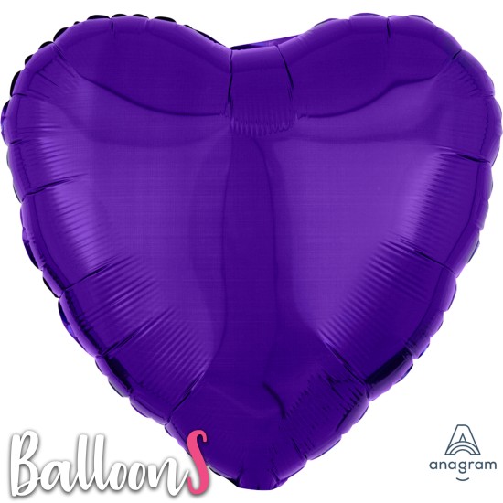 10597 18" Anagram Purple Foil Heart Balloon